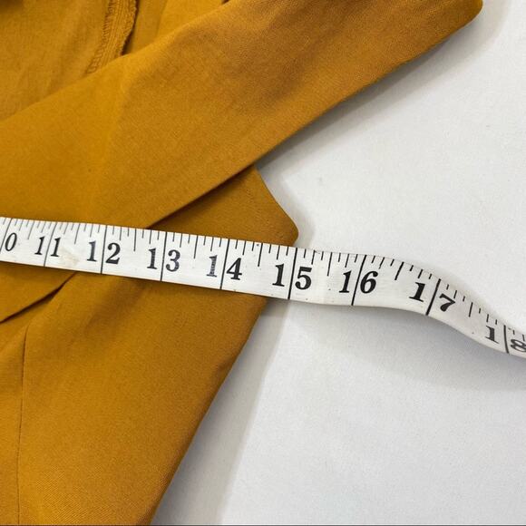 A.L.C. Hudson Cold Shoulder Linen Blend A-Line Dress Mustard Size 0 - Picture 7 of 9